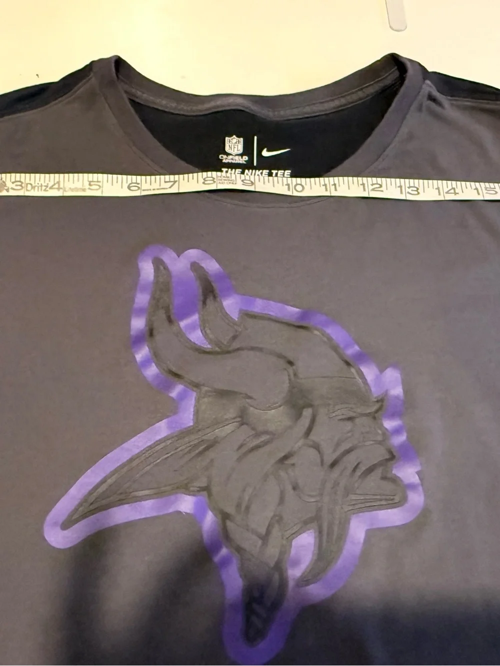 Nike Men’s Dark Gray Minnesota Vikings Logo Short Sleeve Shirt #0090